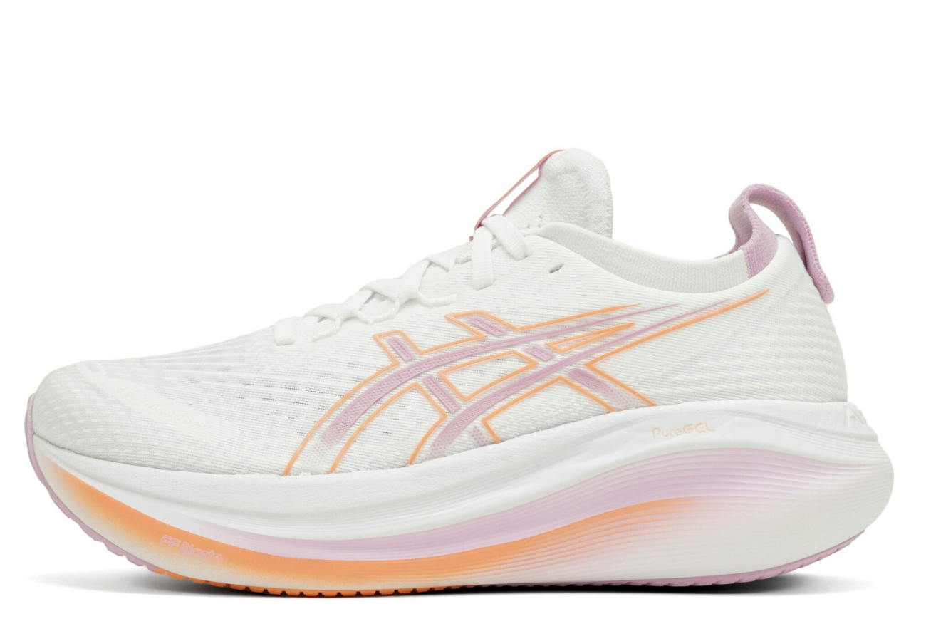Asics Gel Nimbus 27 – White / Light Ube Colorway