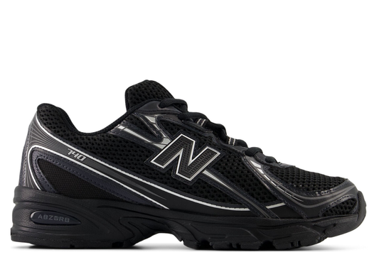 New Balance 740 in Black/Silver Metallic