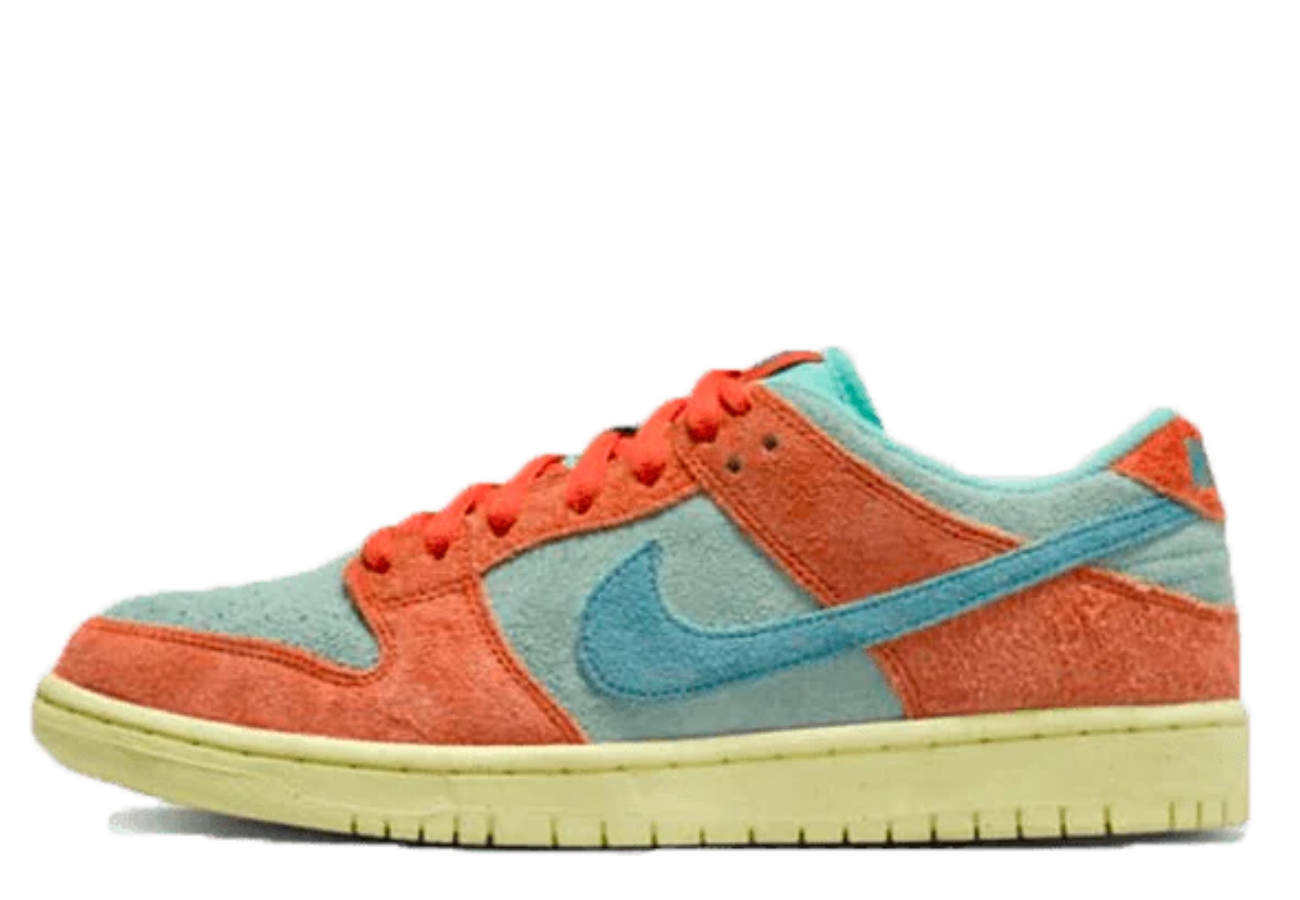 Nike SB Dunk Low Orange Emerald Rise Colorway