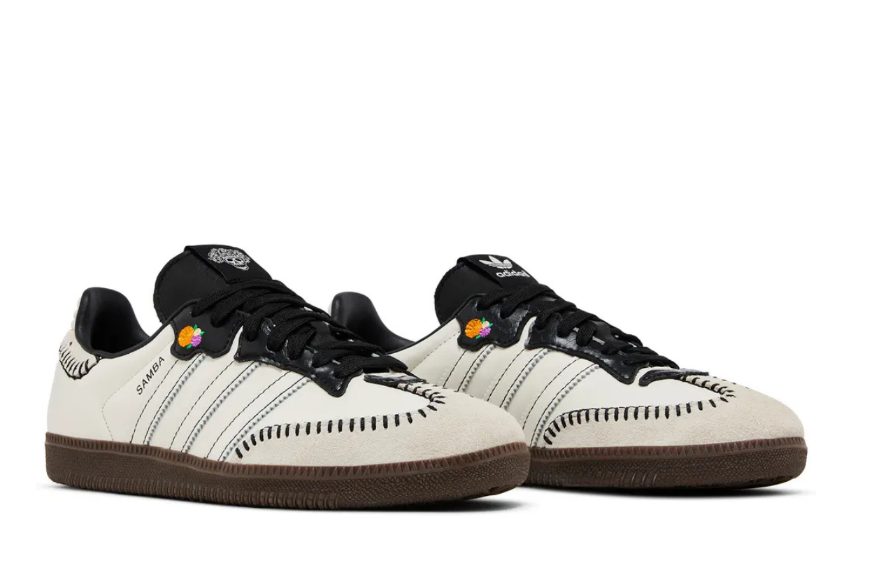 Adidas Samba Día de los Muertos Pack in Off-White