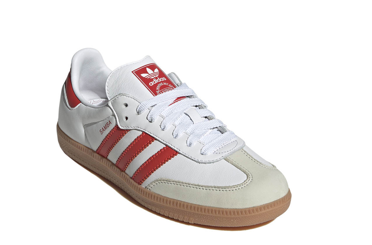 Adidas Samba White Solar Red Gum Edition